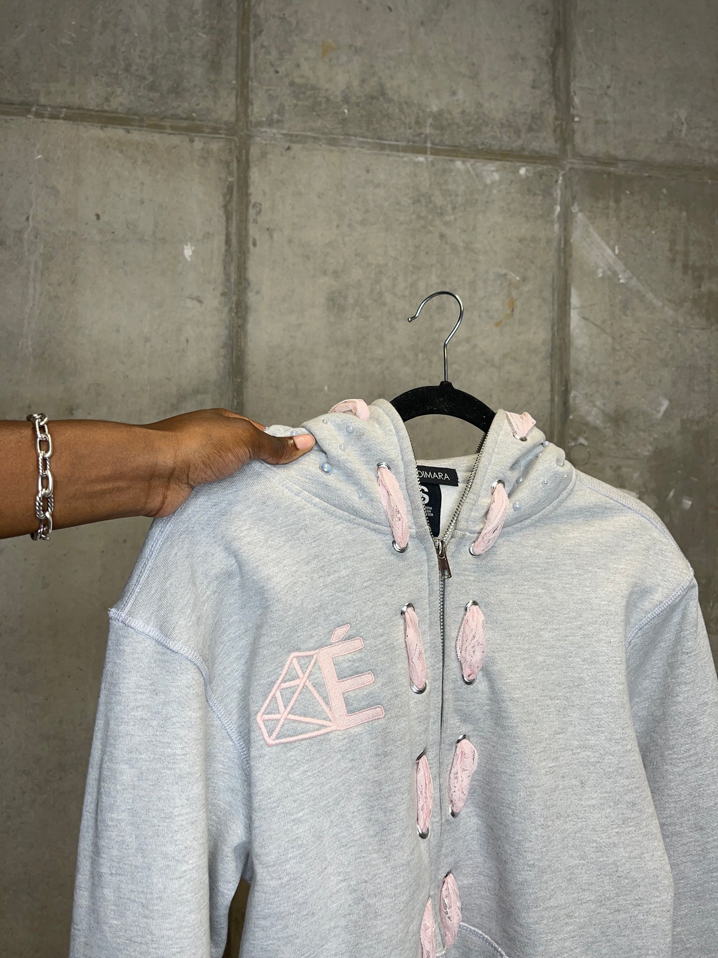 Flaming heart zip up hoodie- 1of1 jacket