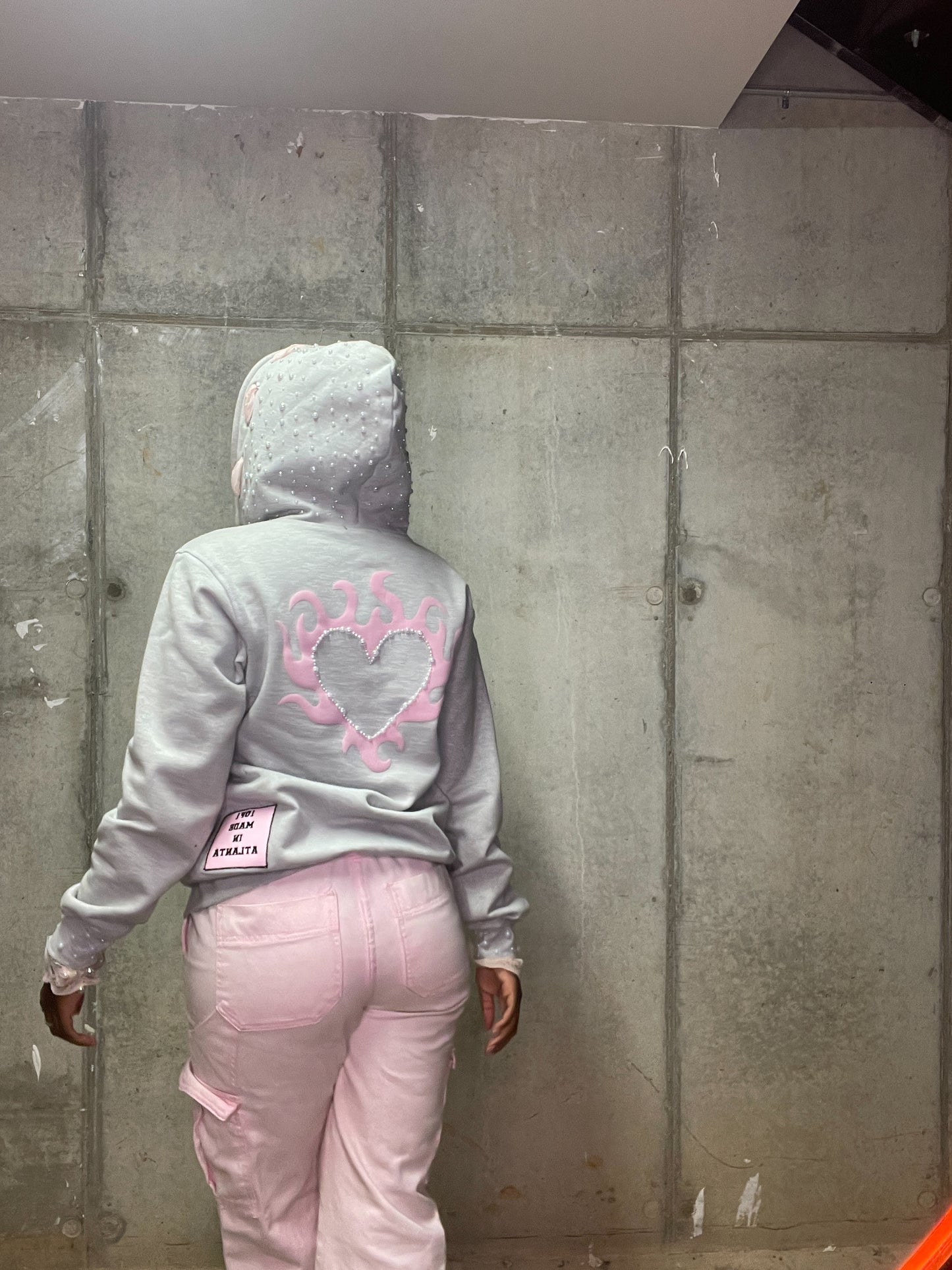 Flaming heart zip up hoodie- 1of1 jacket